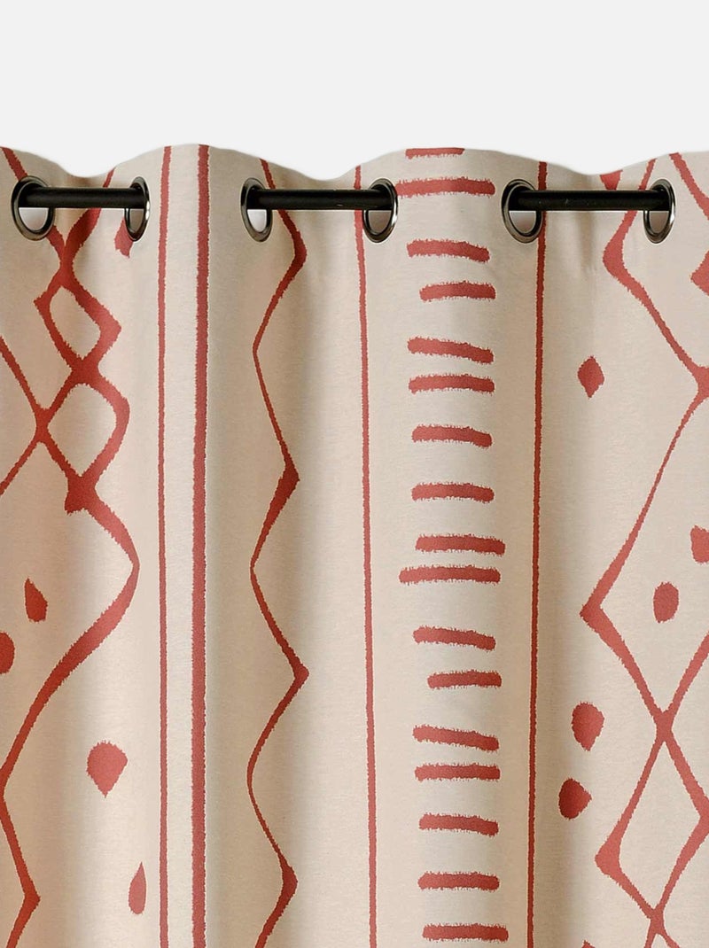 Etnisch schermgordijn Terracotta - Kiabi