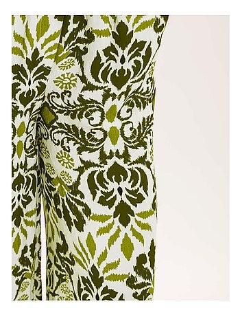 Etobia broek met wijde pijpen en patroon