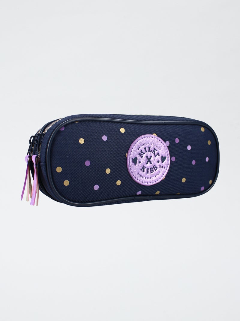 Etui met twee vakken Blauw - Kiabi