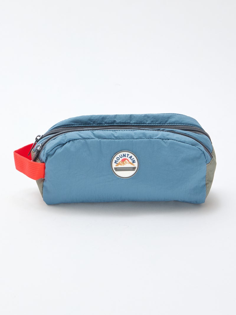 Etui met twee vakken en colorblock-ontwerp Blauw - Kiabi