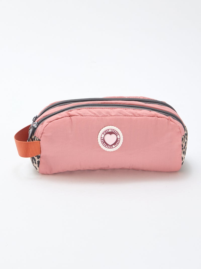 Etui met twee vakken en colorblock-ontwerp Rose - Kiabi