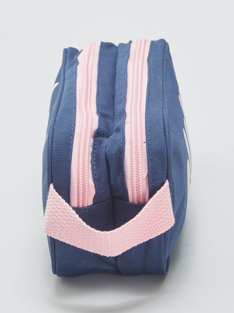 Etui 2-Rits Pastel Paars met Bloemen