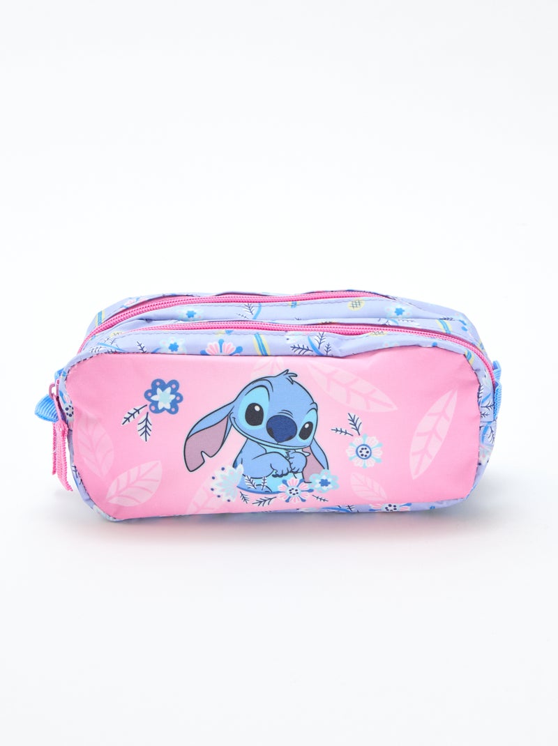 Etui met twee vakken 'Stitch' Rose - Kiabi