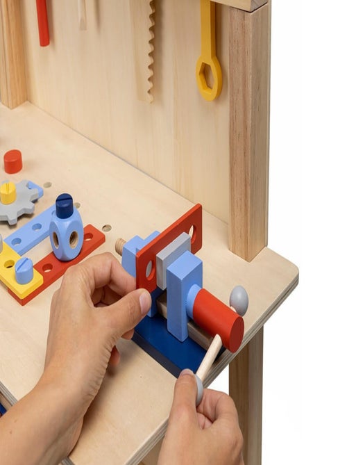 Eurekakids - houten doe-het-zelf-werkbank voor kinderen - van 3 tot 12 jaar oud - Kiabi
