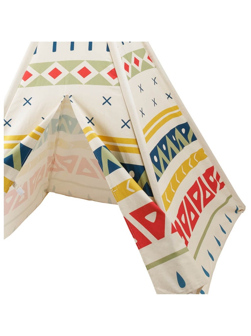 Eurekakids - houten tipi-tent voor kinderen - van 3 tot 12 jaar oud Multicolor - Kiabi