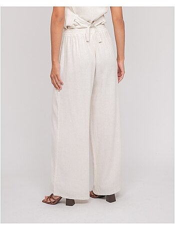 EVELISE broek met linnenlook