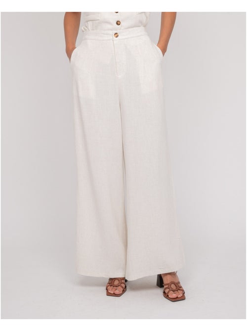 EVELISE broek met linnenlook - Kiabi