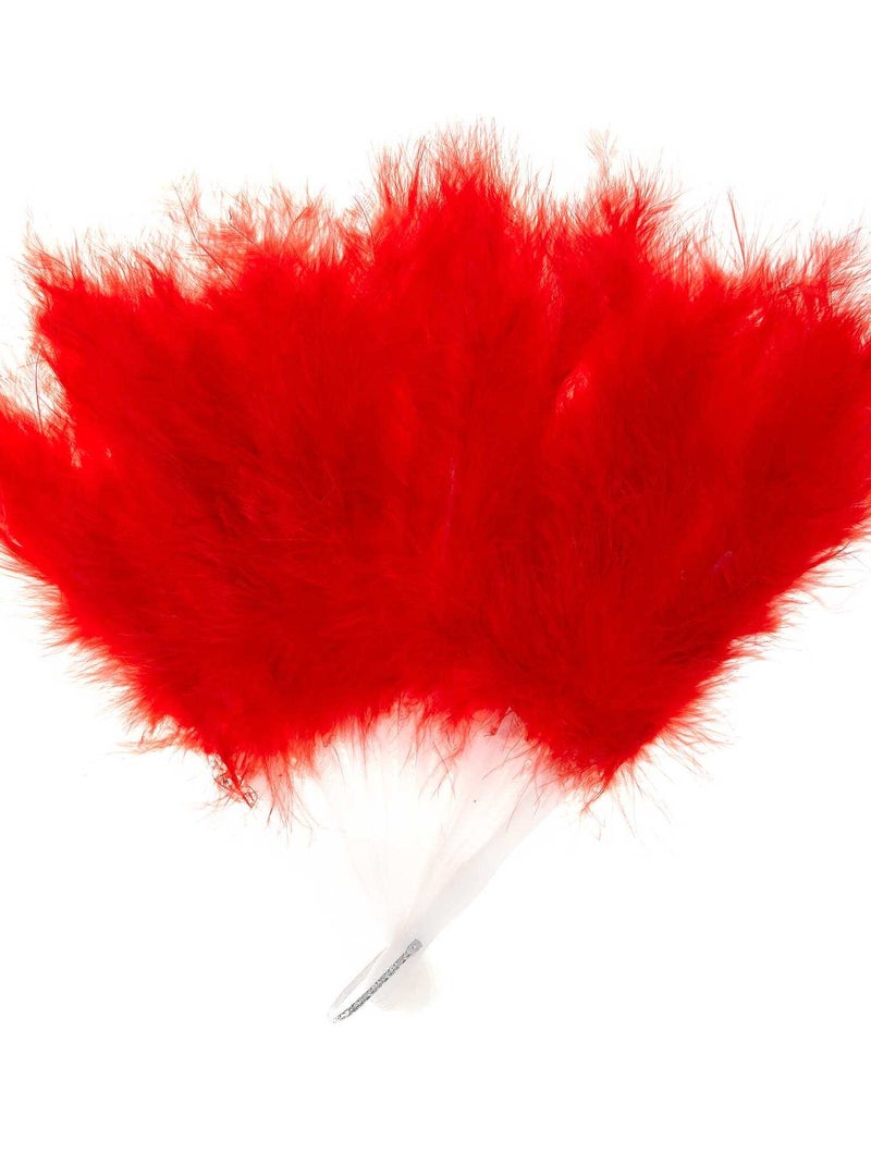 Eventail plume rouge - Kiabi