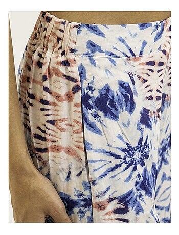 Everly broek met patroon en wijde pasvorm