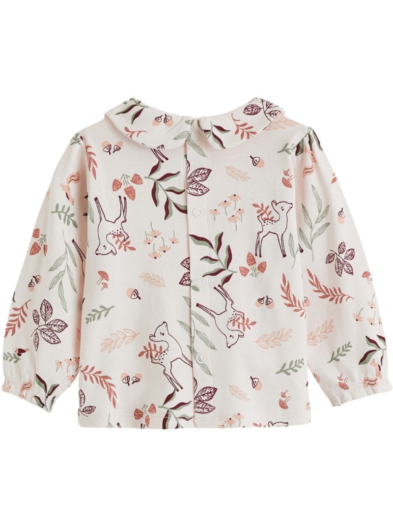 Evie corduroy babyoveralls en t-shirt set Roze - Kiabi