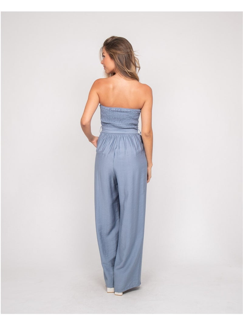 Evilia strapless jumpsuit Blauw - Kiabi