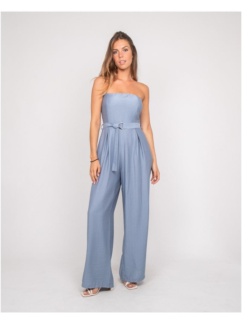 Evilia strapless jumpsuit Blauw - Kiabi