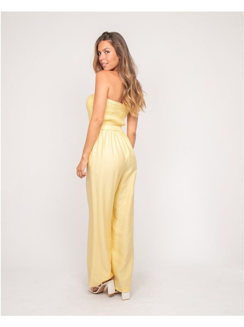Evilia strapless jumpsuit Geel - Kiabi