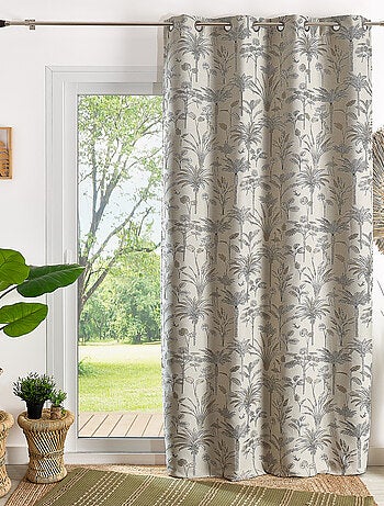 Exotische palm jacquard gordijn