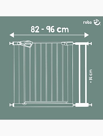 Extension minimaliste 14 cm pour barrière de sécurité easySafe+ Roba