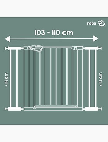 Extension minimaliste 14 cm pour barrière de sécurité easySafe+ Roba