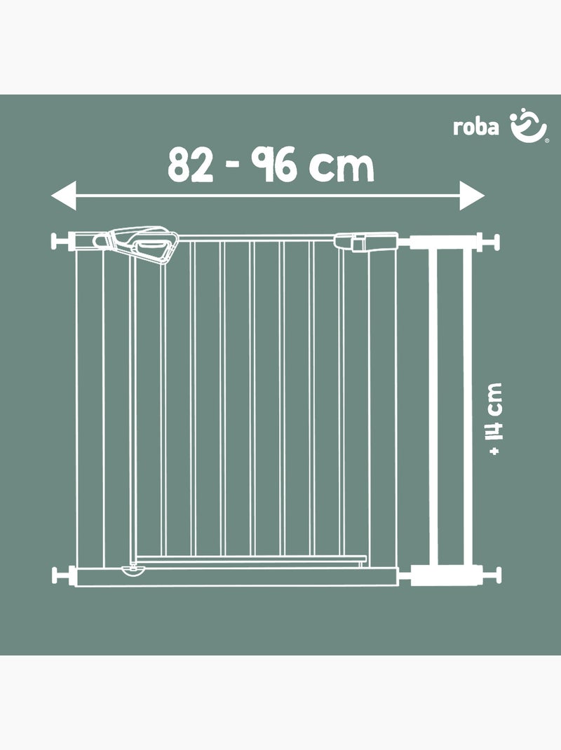 Extension minimaliste 14 cm pour barrière de sécurité easySafe+ Roba Blanc - Kiabi