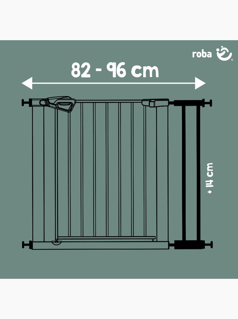 Extension minimaliste 14 cm pour barrière de sécurité easySafe+ Roba Noir - Kiabi