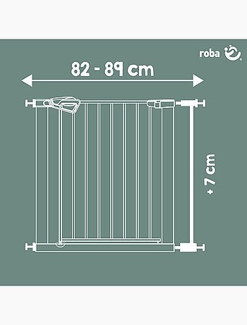 Extension minimaliste 7 cm pour barrière de sécurité easySafe+ Roba