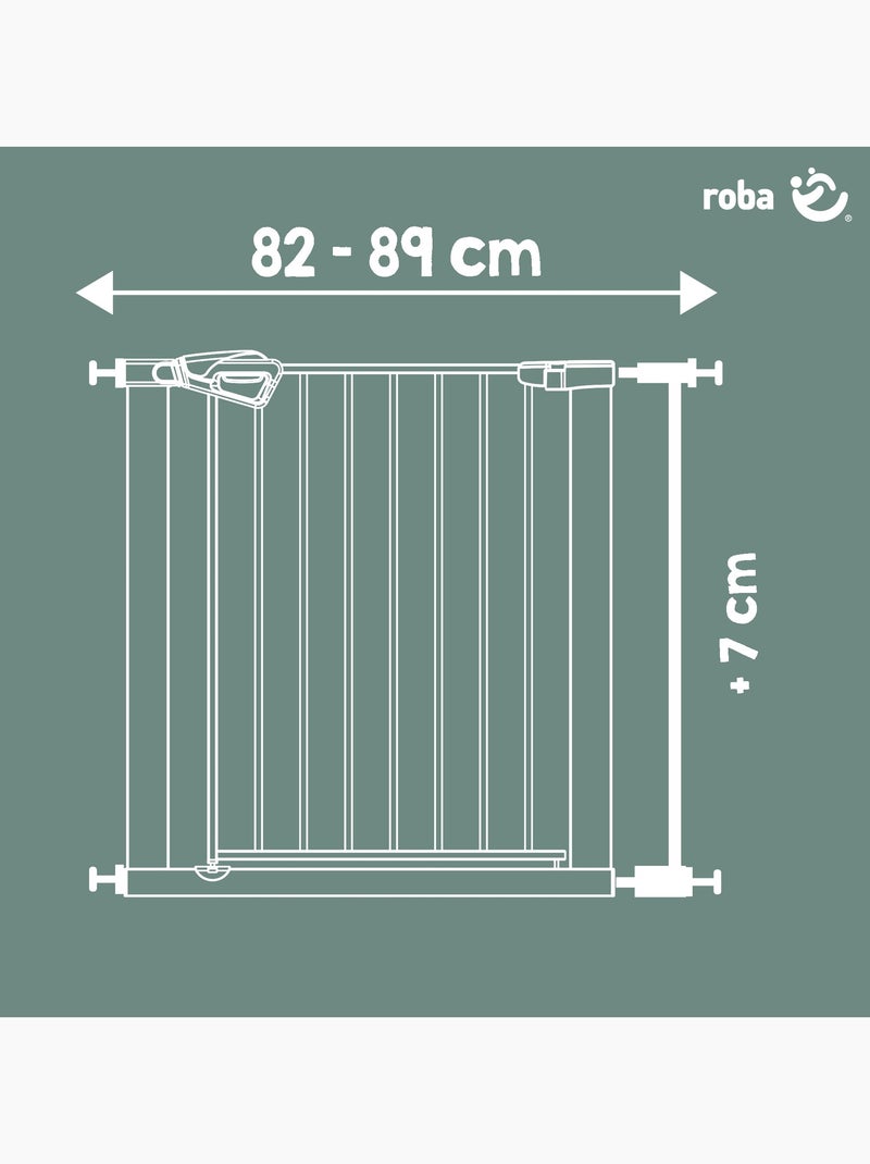 Extension minimaliste 7 cm pour barrière de sécurité Roba easySafe+ Roba Blanc - Kiabi