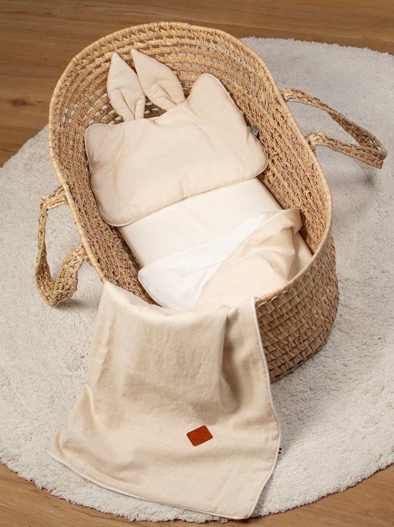 Extra flaches kissen kaninchen aus leinen Beige - Kiabi