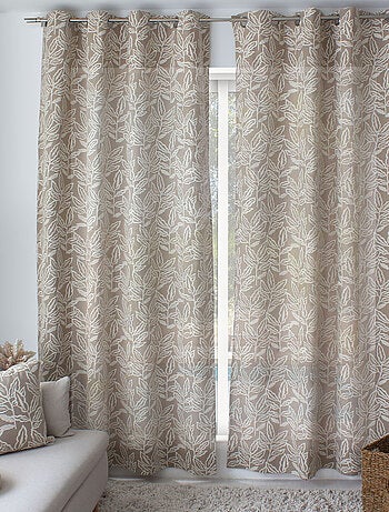 Eyelet gordijn in chambray gerecycled katoen