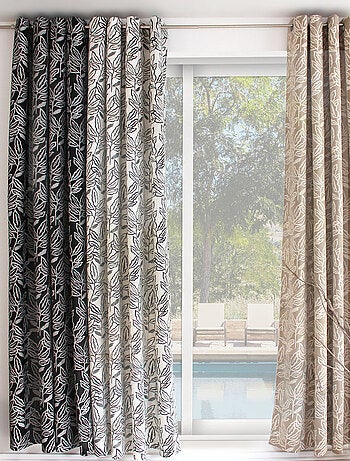 Eyelet gordijn in chambray gerecycled katoen