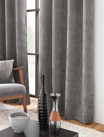 Eyelet gordijn van chenille fluweel
