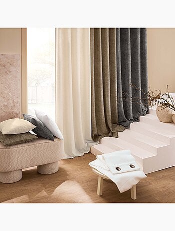 Eyelet gordijn van chenille fluweel