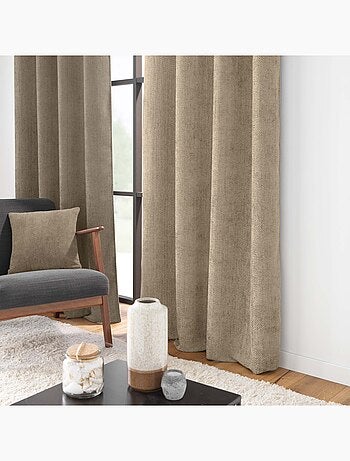 Eyelet gordijn van chenille fluweel
