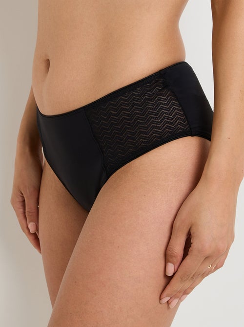 Fabiana slip menstruatie zwaar zwart - Kiabi