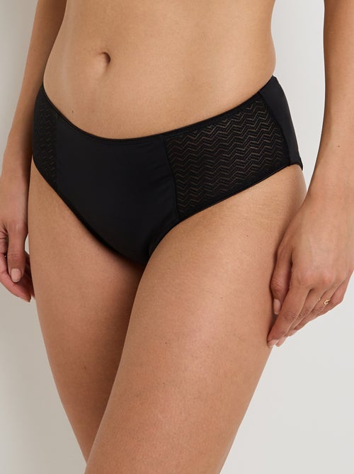 Fabrizia slip menstruatie gemiddelde flow zwart - Kiabi
