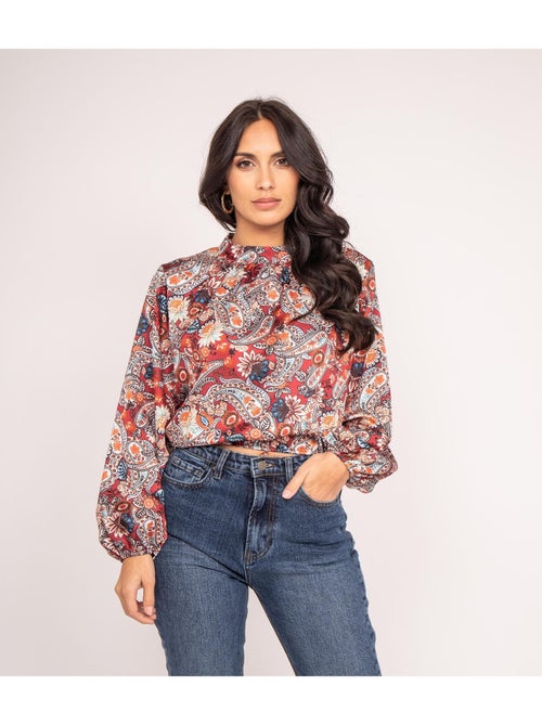FABUS blouse met print en zwierige pasvorm - Kiabi