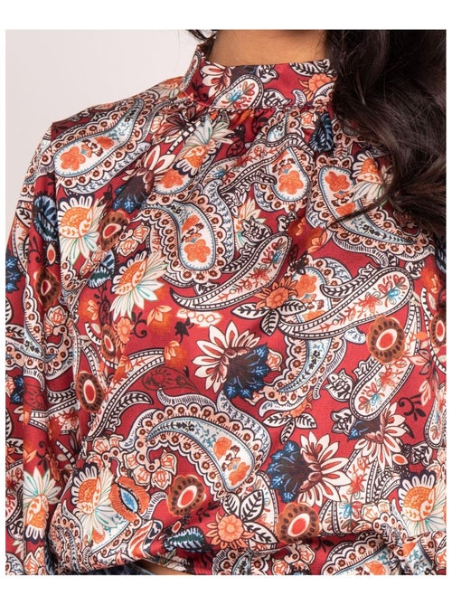 FABUS blouse met print en zwierige pasvorm - Kiabi