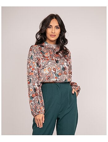 FABUS blouse met print en zwierige pasvorm