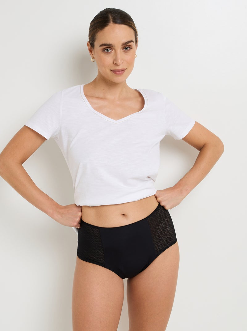 Fadri slip menstruatie ultra sterk zwart Zwart - Kiabi