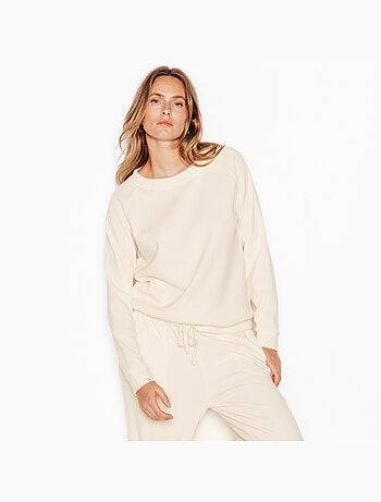 Faience t-shirt lange mouwen ecru
