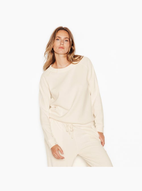 Faience t-shirt lange mouwen ecru - Kiabi