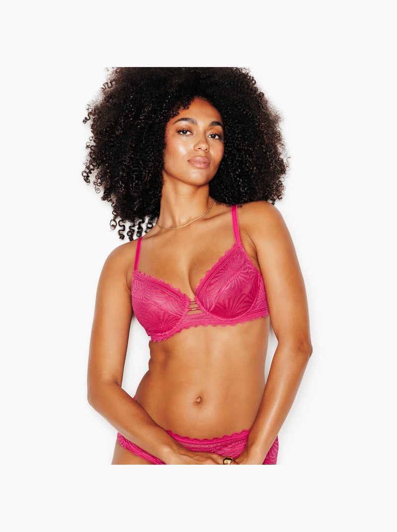 Fallon beha bedekkend kant zwart/blauw Roze - Kiabi