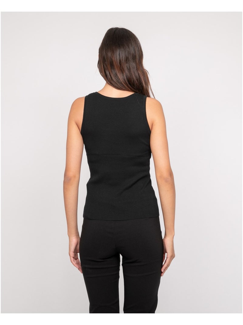 FALYA gebreide tanktop Zwart - Kiabi