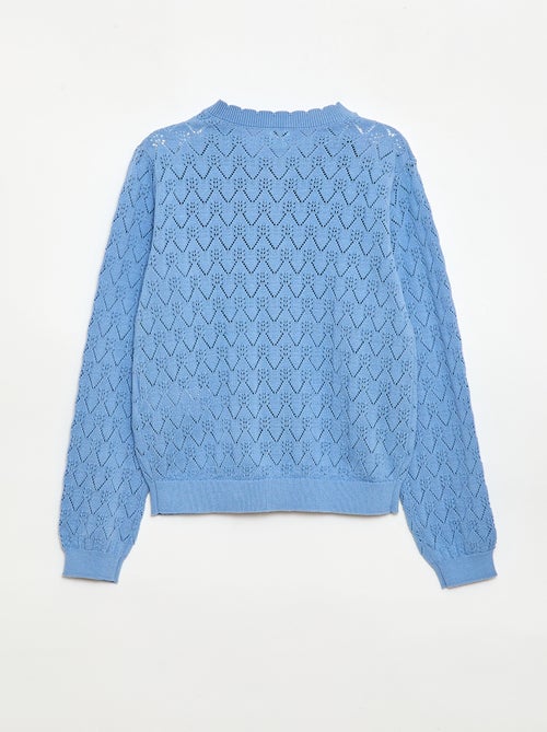 Fantasievest van ajourgebreide stof - Kiabi