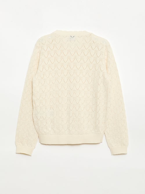 Fantasievest van ajourgebreide stof - Kiabi