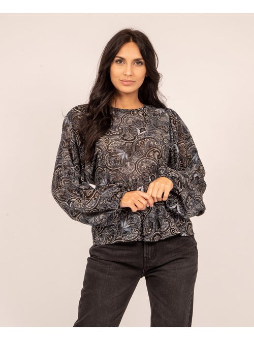 FARAH blouse met patroon en zwierige pasvorm - Kiabi FARAH blouse met patroon en zwierige pasvorm - Kiabi
