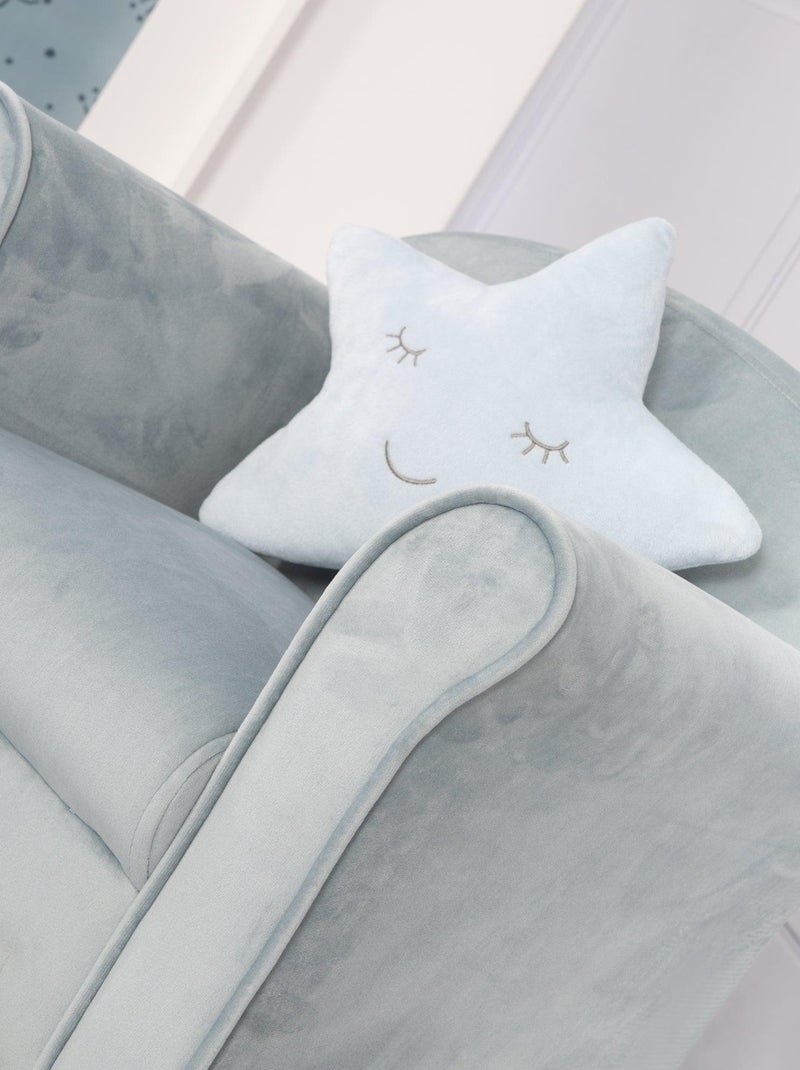 Fauteuil club enfant en velours doux - ROBA 'lil sofa' Bleu clair - Kiabi