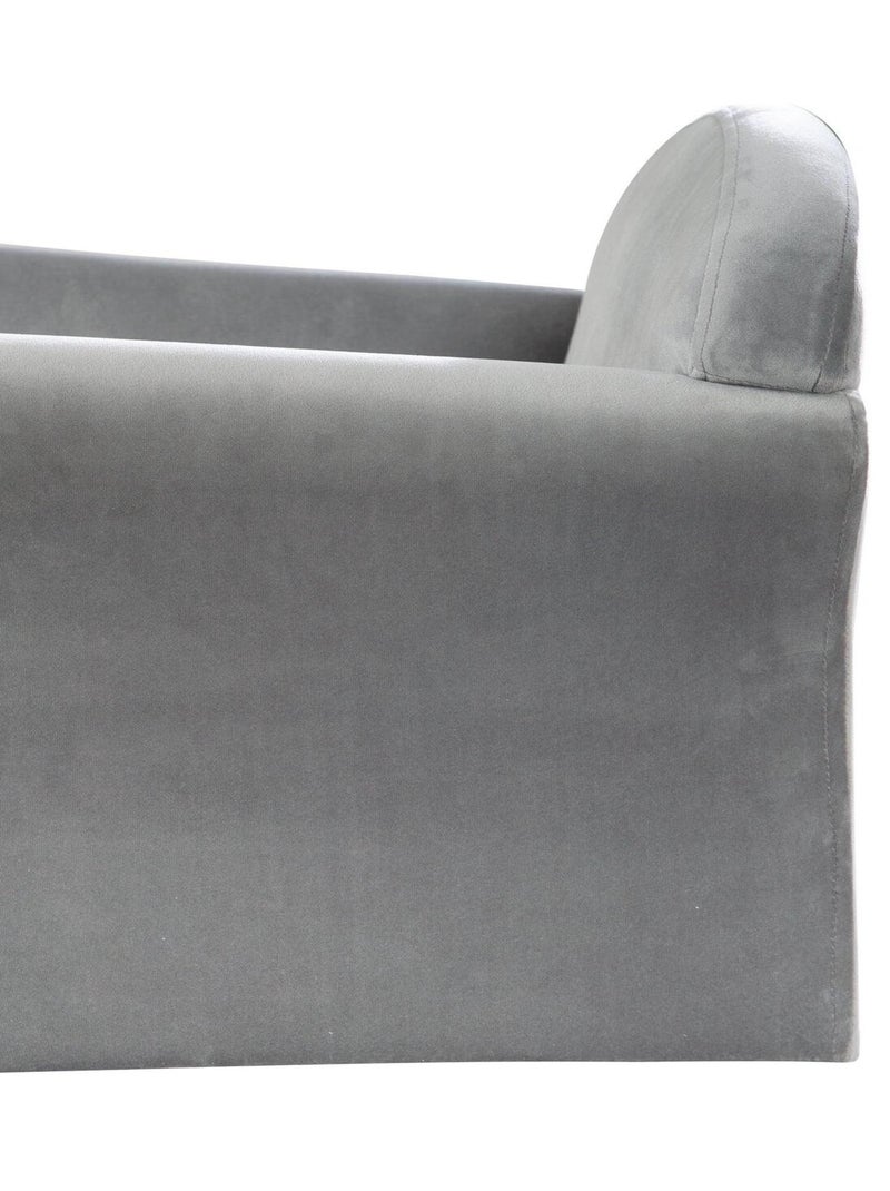 Fauteuil club enfant en velours doux - ROBA 'lil sofa' Gris - Kiabi
