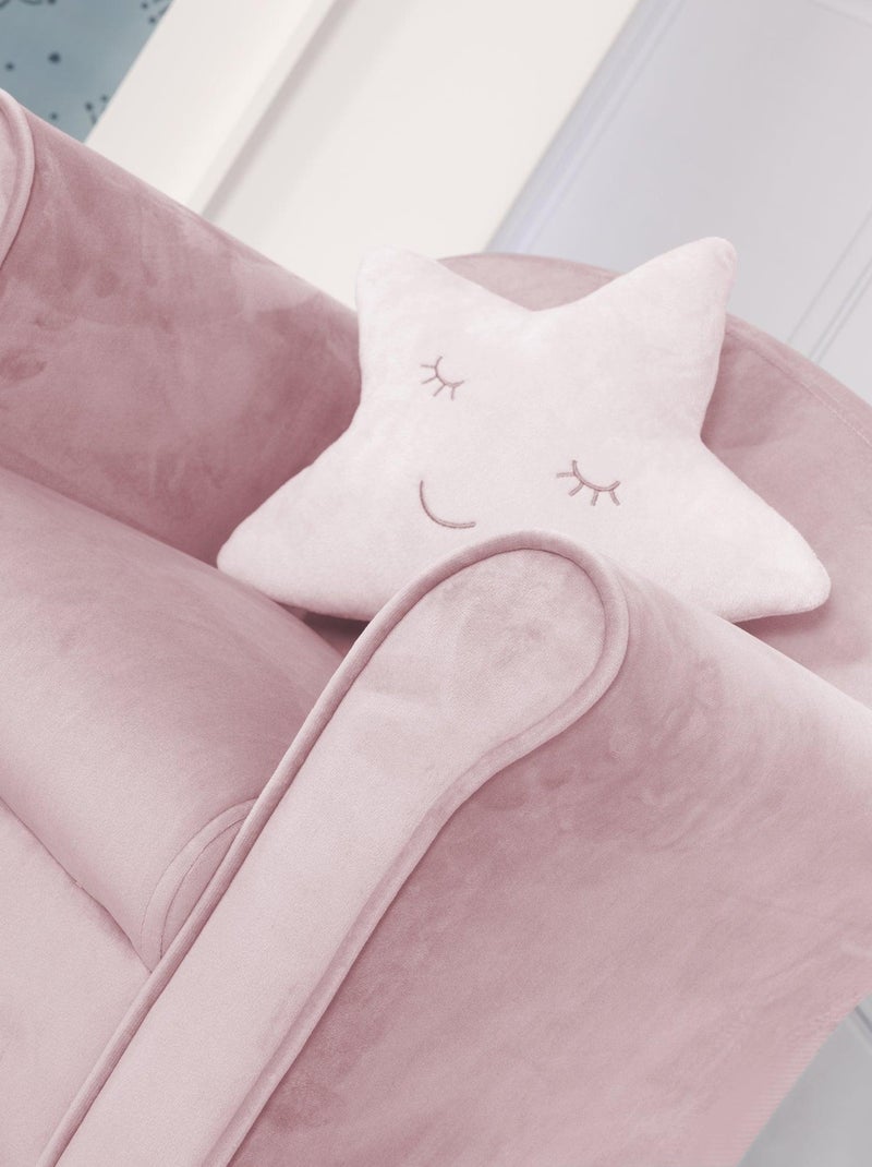 Fauteuil club enfant en velours doux - ROBA 'lil sofa' Rose - Kiabi
