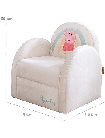 Fauteuil club pour enfant en velours doux 'roba peppa pig'