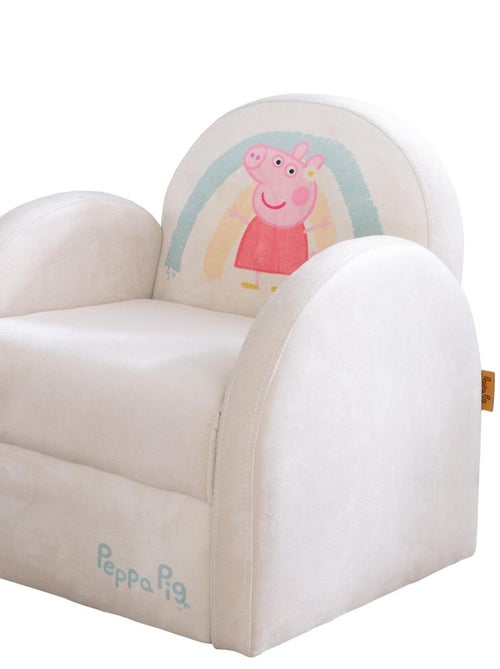 Fauteuil club pour enfant en velours doux 'roba peppa pig' - Kiabi