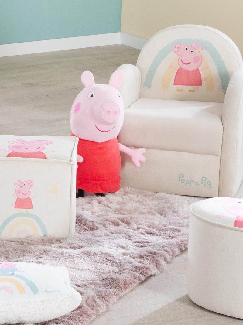 Fauteuil club pour enfant en velours doux 'roba peppa pig' Beige - Kiabi