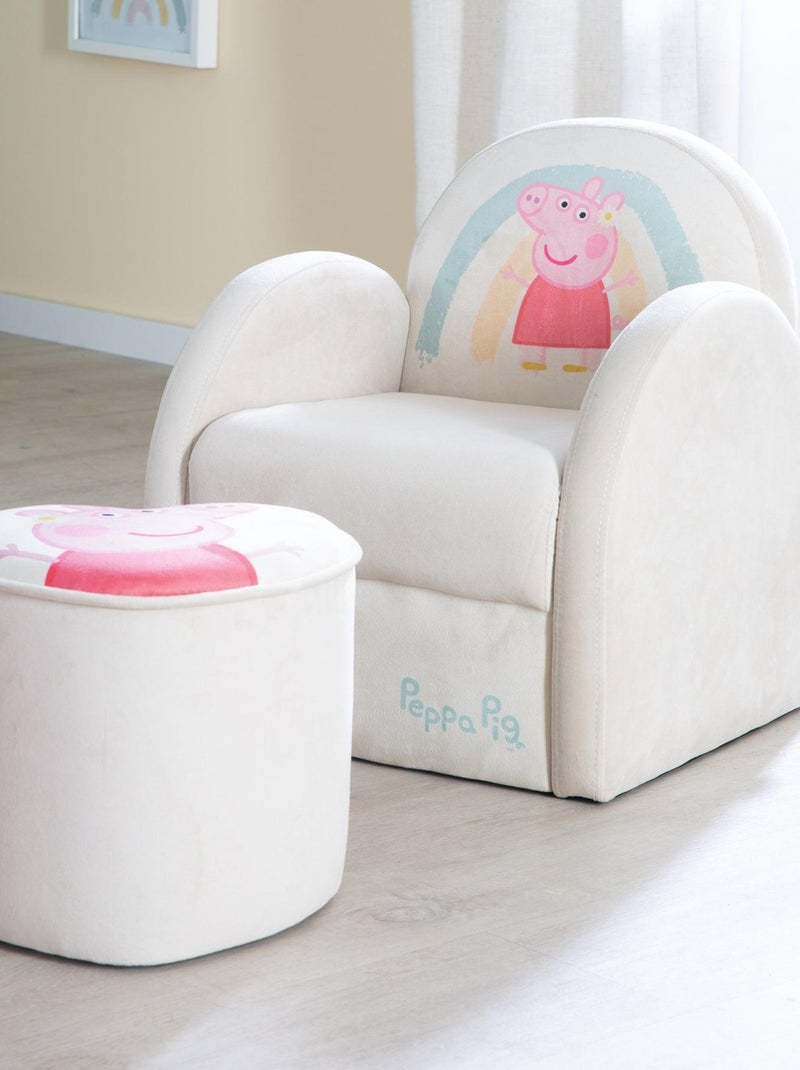 Fauteuil club pour enfant en velours doux 'roba peppa pig' Beige - Kiabi